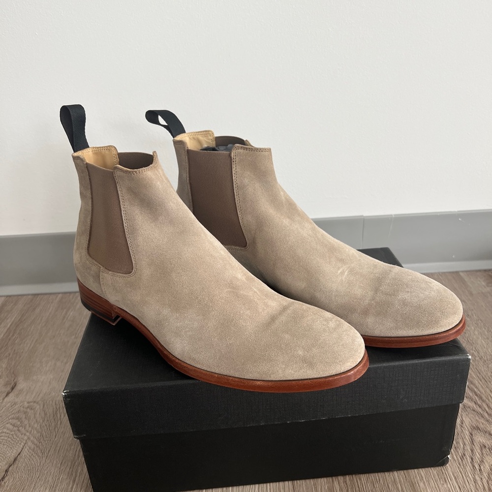Paul Smith Tan Suede Chelsea Boots mens